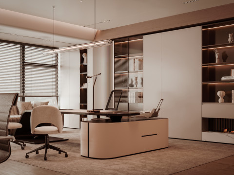 Office interior design 3D Modell
