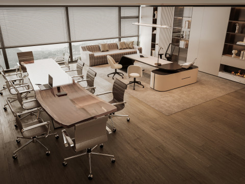 Office interior design 3D Modell