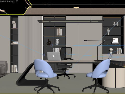 Office interior design 3D Modell