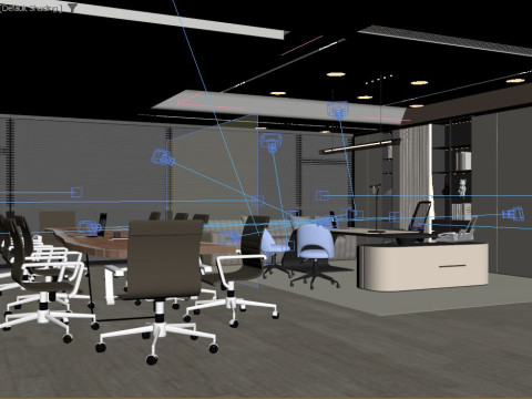 Office interior design 3D Modell