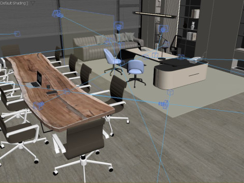 Office interior design 3D Modell