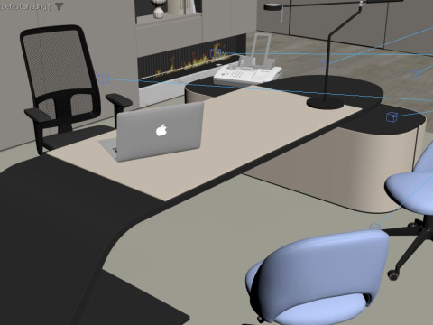 Office interior design 3D Modell