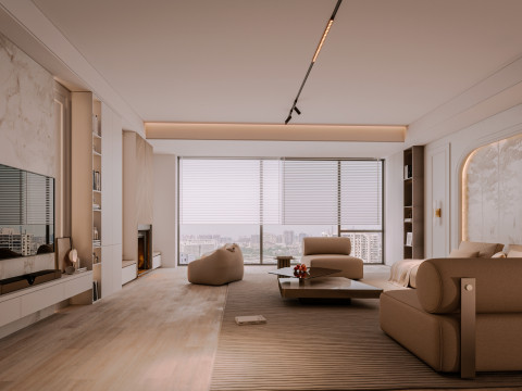 Modern Living Room 3D Модель