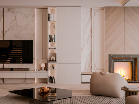 Modern Living Room 3D Модель