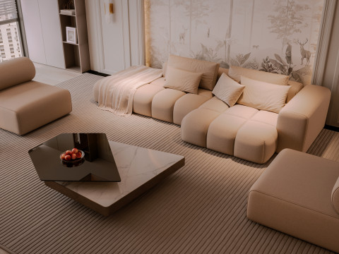 Modern Living Room 3D Модель