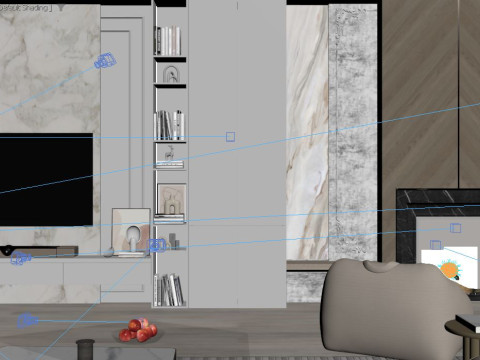 Modern Living Room 3D Модель
