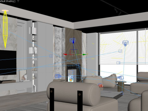 Modern Living Room 3D Модель