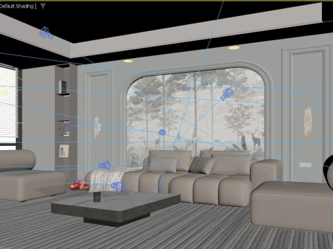 Modern Living Room 3D Модель