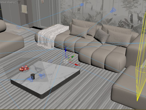 Modern Living Room 3D Модель