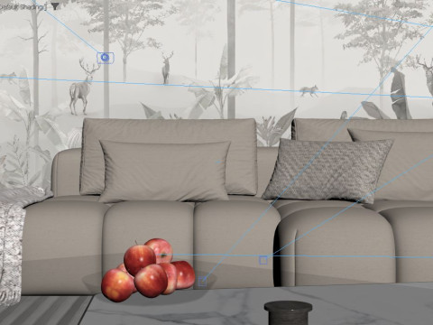 Modern Living Room 3D Модель