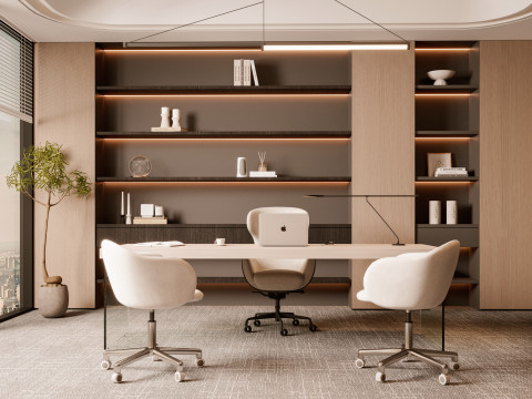 Office interior design 3D मॉडल