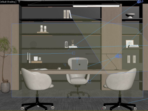 Office interior design 3D मॉडल