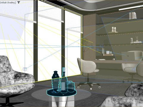 Office interior design 3D मॉडल