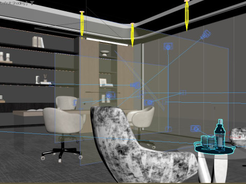 Office interior design 3D मॉडल