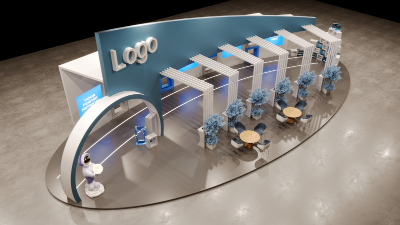 Stand Pameran Model 3D .c4d .max .obj .3ds .fbx .stl .blend
