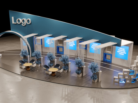 Stand Pameran Model 3D