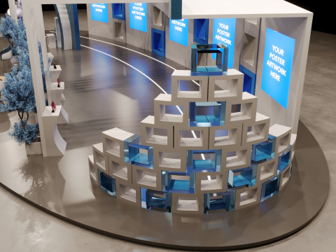 Stand Pameran Model 3D
