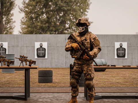 Тир відкритий 3D Модель