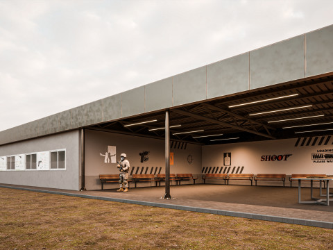 Тир відкритий 3D Модель