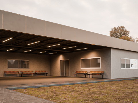 Тир відкритий 3D Модель