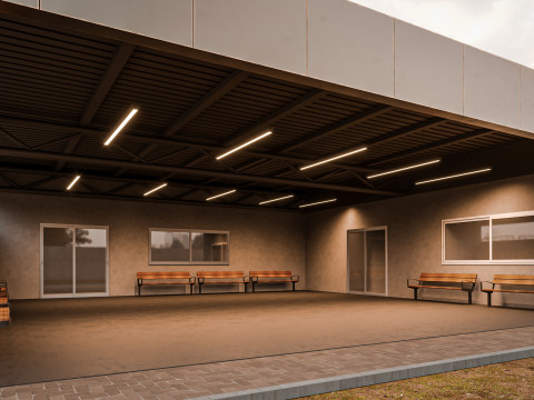 Тир відкритий 3D Модель