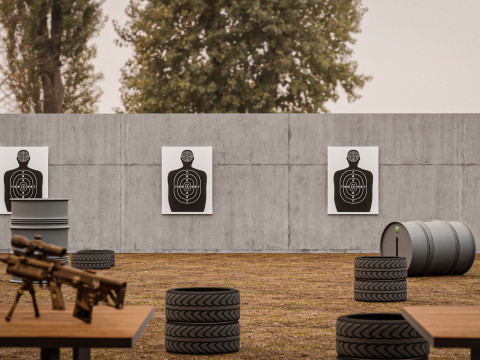 Тир відкритий 3D Модель