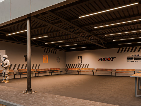 Тир відкритий 3D Модель