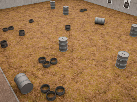 Тир відкритий 3D Модель