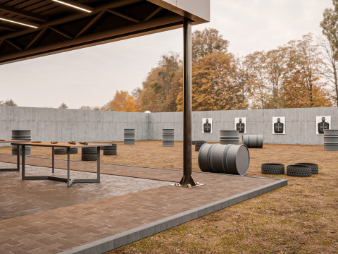 Тир відкритий 3D Модель