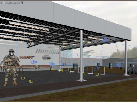 Тир відкритий 3D Модель