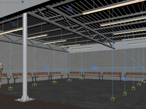 Тир відкритий 3D Модель