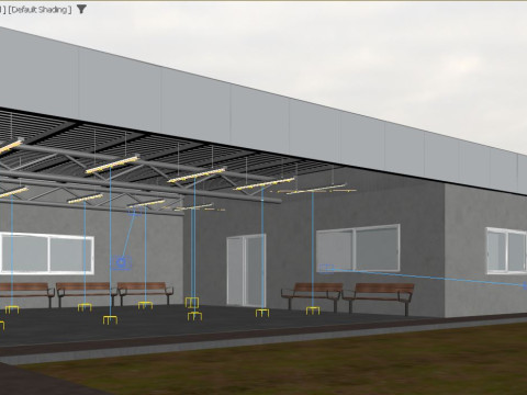 Тир відкритий 3D Модель