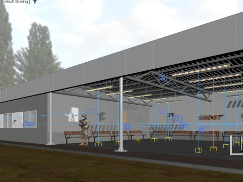 Тир відкритий 3D Модель