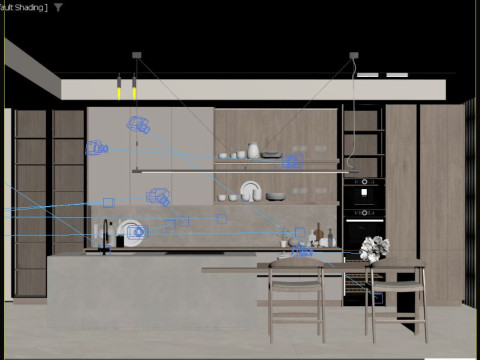Cucina moderna Modello 3D
