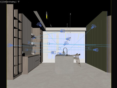 Cucina moderna Modello 3D