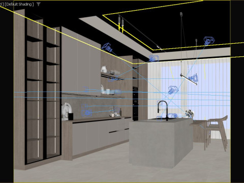 Cucina moderna Modello 3D