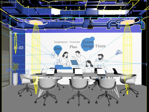 オフィスの会議室 3Dモデル