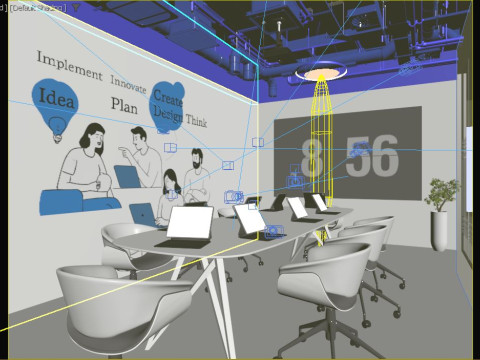 オフィスの会議室 3Dモデル