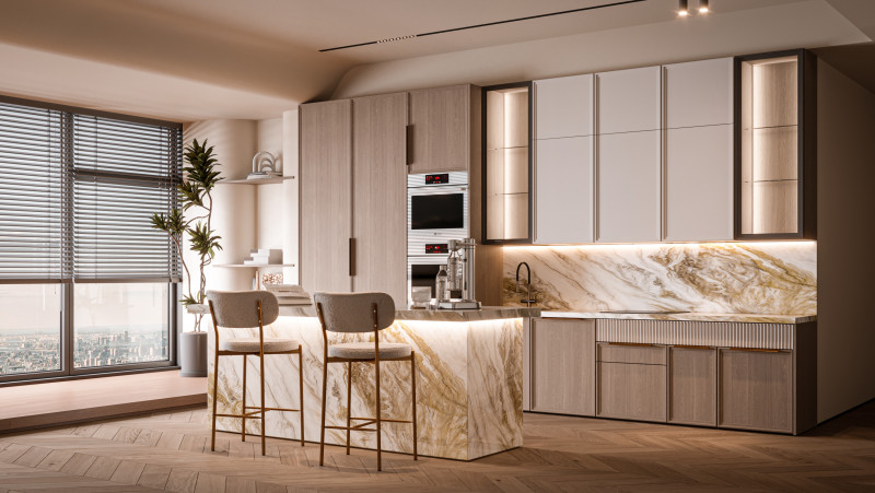 Сучасна кухня 3D Модель .c4d .max .obj .3ds .fbx .stl .blend