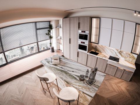 Сучасна кухня 3D Модель