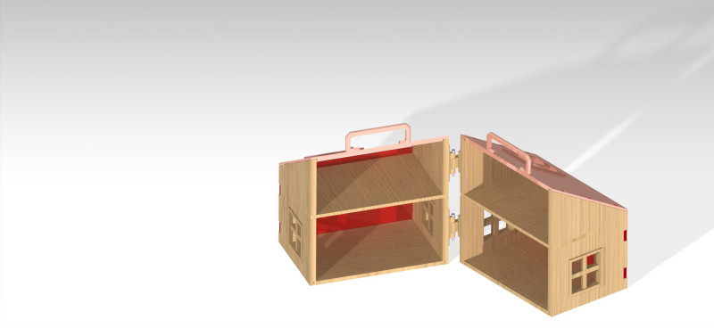 PORTABLE DOLLHOUSE Model Cetak 3D .c4d .max .obj .3ds .fbx .stl .blend