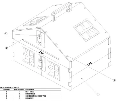 PORTABLE DOLLHOUSE 3D Print Model