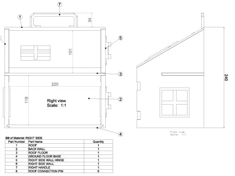 PORTABLE DOLLHOUSE 3D Print Model