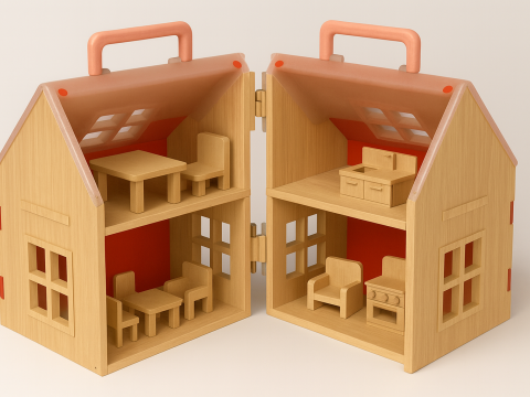 PORTABLE DOLLHOUSE Modello di stampa 3D