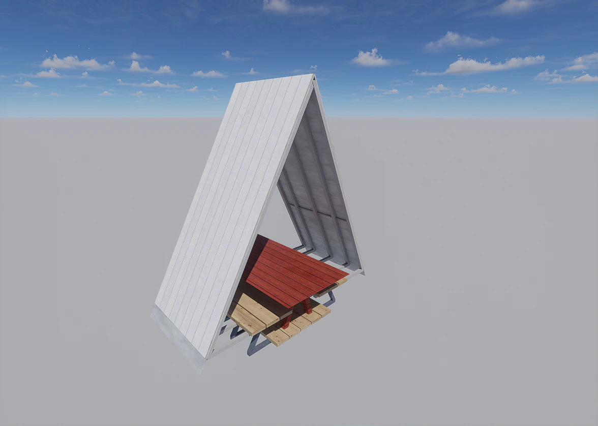 Pavilion 3D Model .c4d .max .obj .3ds .fbx .stl .blend 