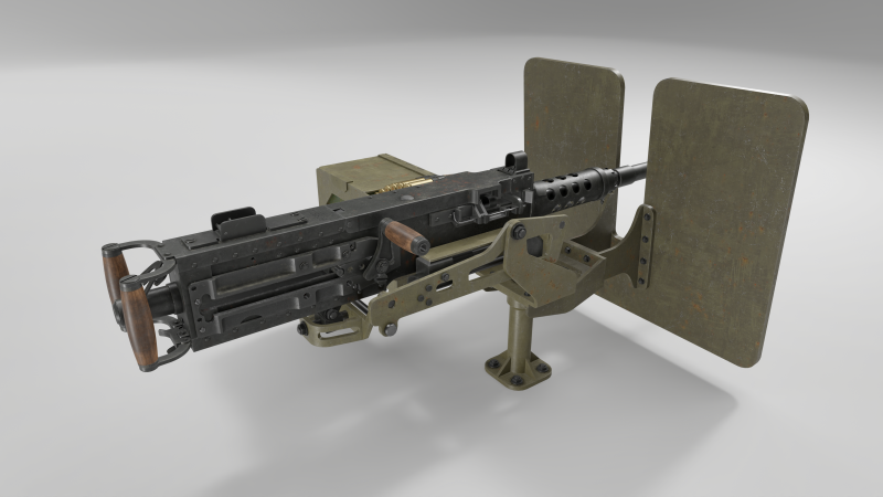 Browning M2 3D मॉडल .c4d .max .obj .3ds .fbx .stl .blend