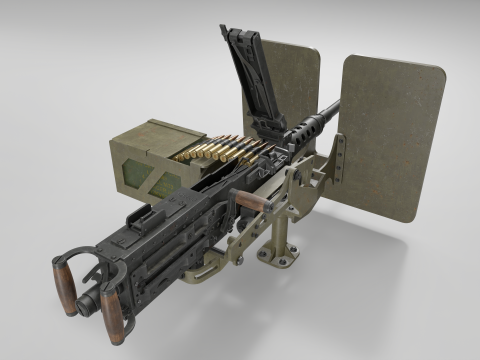 Browning M2 3D मॉडल