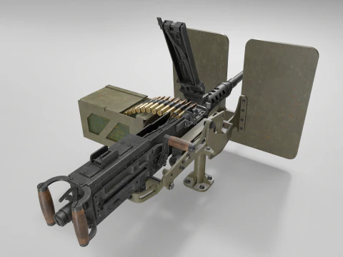 Browning M2 3D Model