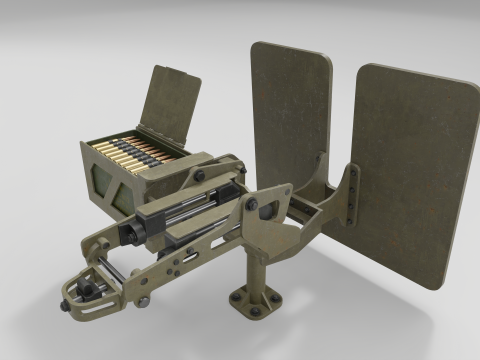 Browning M2 3D मॉडल