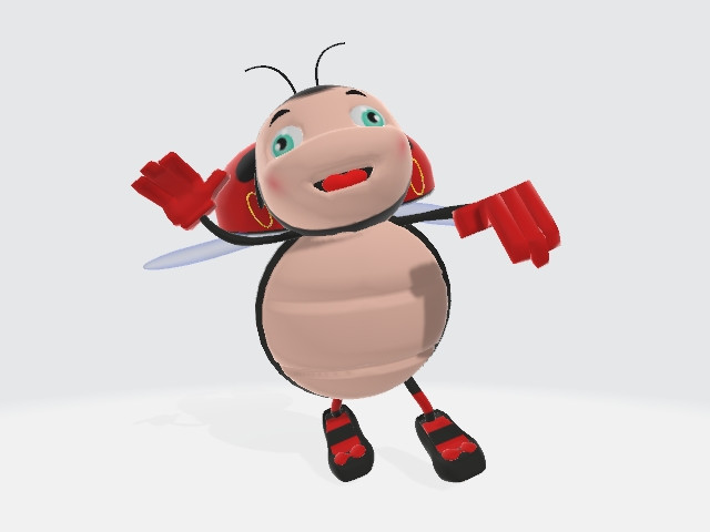 LADY BUG 3D Модель .c4d .max .obj .3ds .fbx .stl .blend 